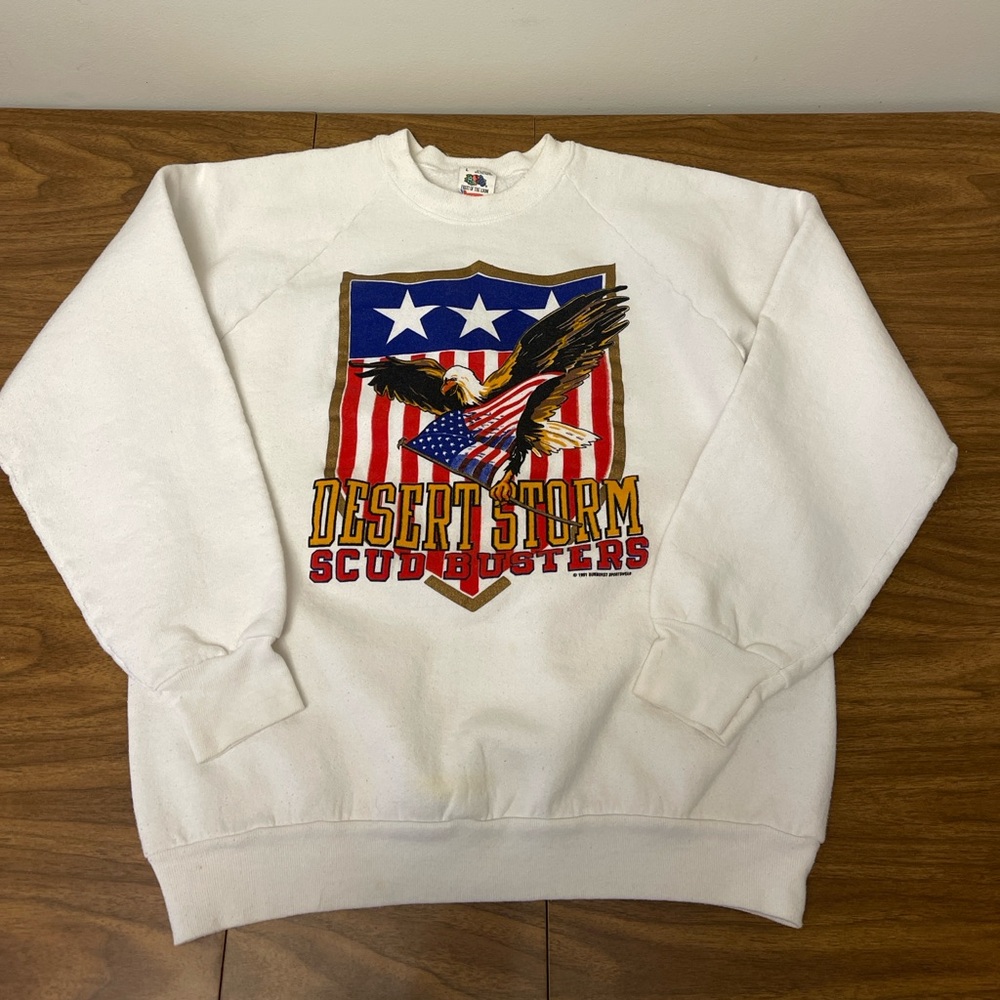 Desert Storm Scud Busters Fruit Of The Loom Vintage Crewneck